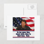 Postale Sarah Palin Aime Chasser Bear Carte Post (Devant / Derrière)