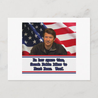 Postale Sarah Palin Aime Chasser Bear Carte Post