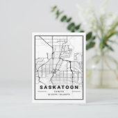 Postale Saskatoon Saskatchewan Carte des villes de voyage (Debout devant)