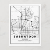 Saskatoon Saskatchewan Carte des villes de voyage