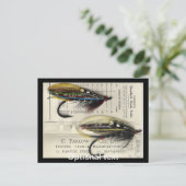 Postale Saumon classique Voler sur carte (Debout devant)