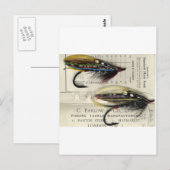 Postale Saumon classique Voler sur carte (Devant / Derrière)