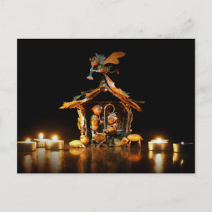 Postale Scène de la nativité des elfes de maïs - Carte de 