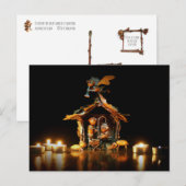 Postale Scène de la nativité des elfes de maïs - Carte de (Devant / Derrière)