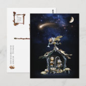 Postale Scène de la nativité des elfes de maïs - Carte de (Devant / Derrière)