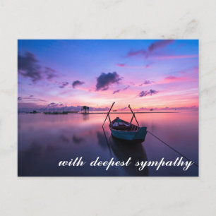 Postale Scène de lac paisible avec carte de condoléances d