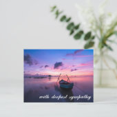 Postale Scène de lac paisible avec carte de condoléances d (Debout devant)