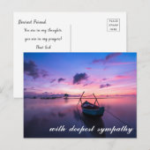 Postale Scène de lac paisible avec carte de condoléances d (Devant / Derrière)