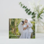 Postale script amusant | carte de remerciements mariage (Debout devant)