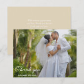 Postale script amusant | carte de remerciements mariage (Devant / Derrière)