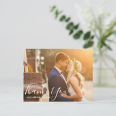 Postale script amusant | carte de remerciements mariage (Debout devant)