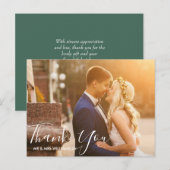 Postale script amusant | carte de remerciements mariage (Devant / Derrière)