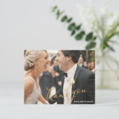 Postale script amusant | carte de remerciements mariage (Debout devant)