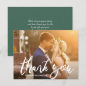 Postale script amusant | carte de remerciements mariage (Devant / Derrière)