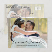 POSTALE SCRIPT D'AMOUR ET DE REMERCIEMENTS | CARTE POSTCAR (Devant / Derrière)