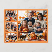 Postale Script de brosse moderne Thanksgiving 4 Carte phot (Devant)
