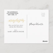 Postale script de Noël moderne superposer carte photo (Dos)