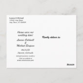 Postale Script de pinceau blanc Enregistrer la carte posta (Dos)