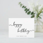 Postale Script de signature professionnelle Carte d'annive (Debout devant)