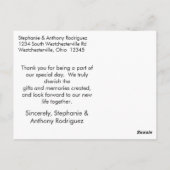 Postale Script Doodle Mariage photo Carte de remerciements (Dos)