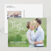 POSTALE SCRIPT ÉCRIT À LA MAIN | CARTE POSTCARD MERCI MARI (Devant / Derrière)