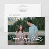 Postale Script Intemporel Simple Enregistrer La Carte Post (Devant / Derrière)