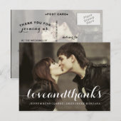 POSTALE SCRIPT LOVE ET THANKS | CARTE DE DEPART (Devant / Derrière)