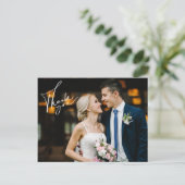 Postale Script moderne Carte de remerciements photo de jou (Debout devant)