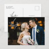 Postale Script moderne Carte de remerciements photo de jou (Devant / Derrière)