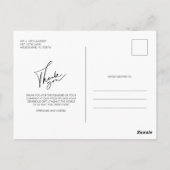 Postale Script moderne Carte de remerciements photo de jou (Dos)