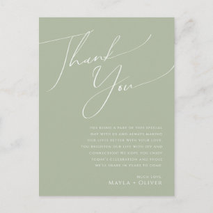 Postale Script Whimsical Carte de remerciements de table