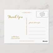 POSTALE SCRIPT WHIMSIQUE | CARTE POSTCARD MERCI MARIAGE (Dos)