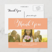 POSTALE SCRIPT WHIMSIQUE | CARTE POSTCARD MERCI MARIAGE (Devant / Derrière)