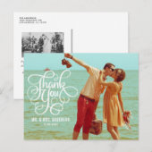 POSTALE SCRIPT WHIMSIQUE | CARTE POSTCARD MERCI MARIAGE (Devant / Derrière)