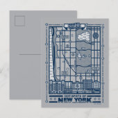 Postale Seinfeld | Carte des points chauds de New York (Devant / Derrière)