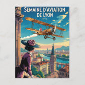 Postale Semaine d'Aviation de Lyon Carte d'Anniversaire Vi (Devant)