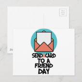 Postale Septième février - Envoyer une carte à un ami Day (Devant / Derrière)