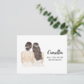 Postale Seras-Tu Ma Carte De Proposition D'Épouse (Debout devant)