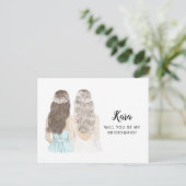 Postale Seras-Tu Ma Carte De Proposition D'Épouse (Debout devant)