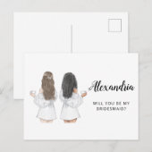 Postale Seras-Tu Ma Carte De Proposition D'Épouse (Devant / Derrière)