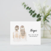 Postale Seras-Tu Ma Carte De Proposition D'Épouse (Debout devant)