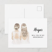 Postale Seras-Tu Ma Carte De Proposition D'Épouse (Devant / Derrière)