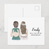 Postale Seras-Tu Ma Carte De Proposition D'Épouse (Devant / Derrière)