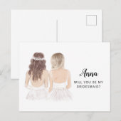 Postale Seras-Tu Ma Carte De Proposition D'Épouse (Devant / Derrière)