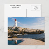Postale Serene Louisbourg Lighthouse Nouvelle-Écosse Carte (Devant / Derrière)
