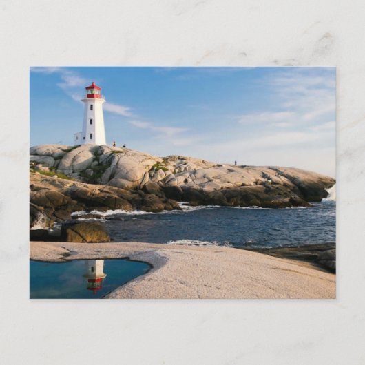 Postale Serene Louisbourg Lighthouse Nouvelle-Écosse Carte (Devant)
