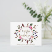 Postale Serez-vous ma carte de demoiselle d'honneur fleuro (Debout devant)