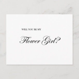 Postale Serez-Vous Ma Carte De Proposition Flower Girl ?