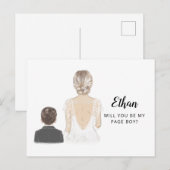 Postale Serez-Vous Ma Page Proposition De Garçon Carte Pos (Devant / Derrière)