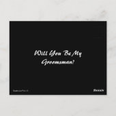 Postale "Serez-Vous Mon Groomsman" Carte Plat (Dos)